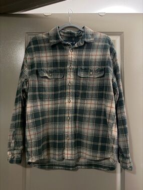Abercrombie & Fitch Green Plaid Flannel Shirt 90s oversized shirt